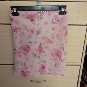Floral Pink Skirt